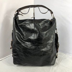 Tano Women's Leather Original Boogie Bucket Shoulder Bag Brown Black Large Purse